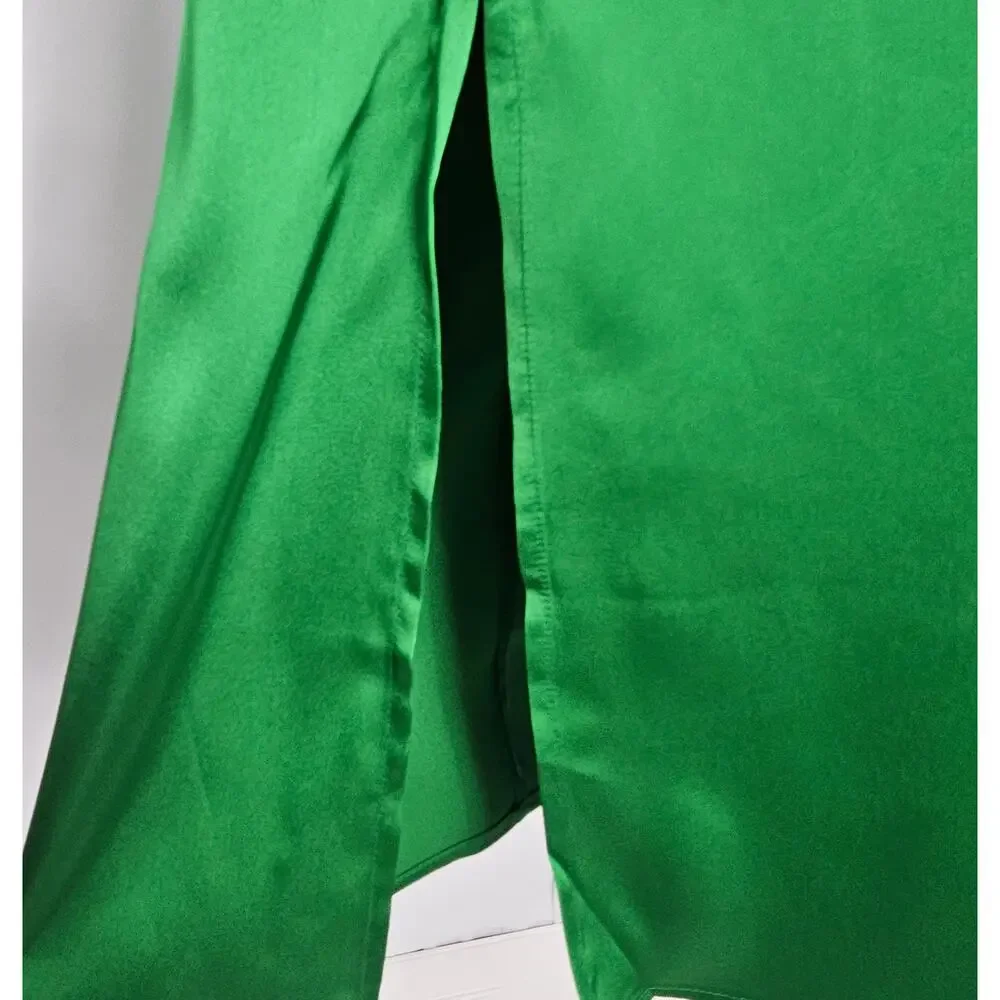 The Drop Ana Emerald Green Side Slit Midi Slip Dress Women's Size 2X NWT - Picture 7 of 15